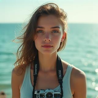 Ritratto della fotografa subacquea Giulia Riva